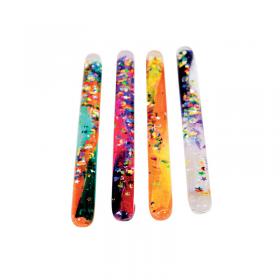 Unbranded Mini Glitter Tube Sensory Wands Assorted 120mm (Pack of 4) SMGT4 PLN68603
