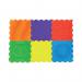 Massage Puzzle Textured Floor Tiles IndoorOutdoor Use Assorted Bright Colours (Pack of 6) TEXMP6-BR PLN76554