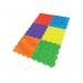 Massage Puzzle Textured Floor Tiles IndoorOutdoor Use Assorted Bright Colours (Pack of 6) TEXMP6-BR PLN76554
