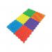 Massage Puzzle Textured Floor Tiles IndoorOutdoor Use Assorted Bright Colours (Pack of 6) TEXMP6-BR PLN76554