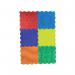 Massage Puzzle Textured Floor Tiles IndoorOutdoor Use Assorted Bright Colours (Pack of 6) TEXMP6-BR PLN76554