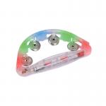 Flashing LED Light Up Tambourine Plastic Large STAM PLN88032