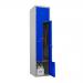 Phoenix PLZ Series PLZ1240GBK1 Column 2 Door Personal Z Locker Grey Body/Blue Doors with Key Locks PLZ1240GBK