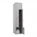 Phoenix PLZ Series PLZ1240GGK 1 Column 2 Door Personal Z Locker in Grey with Key Locks PLZ1240GGK