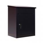 Phoenix Top Loading Parcel Box with Key Lock Black PB0581BK PN01169