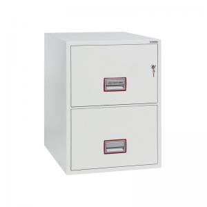 Phoenix FS2272K Vertical Fire File 2 Drawer Key Lock White FS2272K