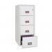 Phoenix FS2274K Vertical Fire File 4 Drawer Key Lock White FS2274K 