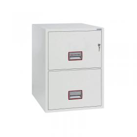 Phoenix World Class 2 Drawer Vertical Fire Rated Filing Cabinet Key Lock FS2252K PN10015