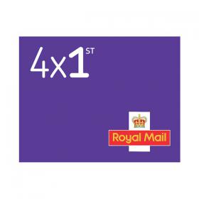 Royal Mail First Class Stamp Book (Pack of 4) 1CB4SINGLE POF15476