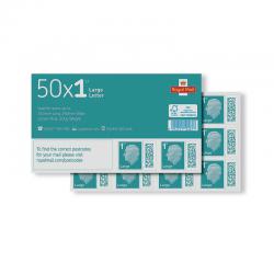 Royal Mail First Class Large Postage Stamps Sheet (Pack of 50) BBSL1 POF15483