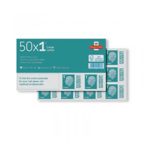 Royal Mail First Class Large Postage Stamps Sheet (Pack of 50) BBSL1 POF15483