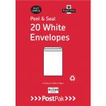 Postpak C4 Peel and Seal White 90gsm 10 Packs of 20 Envelopes 9730451 POF27421