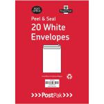 Postpak C5 Peel and Seal White 90gsm 10 Packs of 20 Envelopes 9730613 POF27423