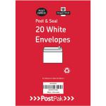 Postpak C6 Peel and Seal Manilla 80gsm 20 Envelopes (Pack of 26) 9730813 POF27425