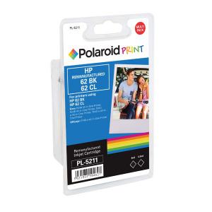 Polaroid HP 62 Ink Cartridge BlackColour Pack of 2 N9J71AE-COMP PL