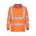 Portwest Eco High Visibility Polo Shirt Long Sleeve Orange XL (Pack of 6) EC11ORRXL POW01591