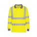 Portwest Eco High Visibility Polo Shirt Long Sleeve Yellow Medium (Pack of 6) EC11YERM POW01596