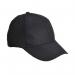 Portwest Six Panel Baseball Cap Blk (Pack of 12) POW03459