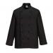 Portwest Somerset Chefs Jacket LS XS Blk POW03697