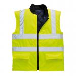 Portwest Hi Vis Reversible Bodywarmer M Yellow POW04185