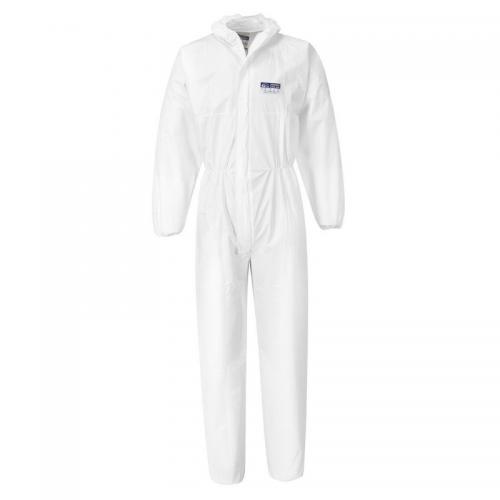 Portwest BizTex Microporous Coverall Type 56 2XL White (Pack of 25) POW13331