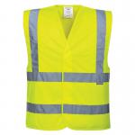 Portwest Hi Vis Band and Brace Vest SM Yellow (Pack of 10) POW14148