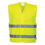 Portwest Hi Vis Two Band Vest LXL Yellow (Pack of 10) POW14161