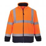 Portwest Hi Vis Contrast Fleece XS OrangeNavy POW14387