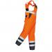 Portwest Hi Vis Breathable Contrast Rain Bib and Brace S OrangeNavy POW14510