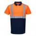 Portwest Hi Vis Contrast Polo Shirt SS S OrangeNavy POW14520