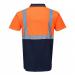 Portwest Hi Vis Contrast Polo Shirt SS S OrangeNavy POW14520