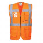 Portwest Berlin Hi Vis Executive Vest S Orange (Pack of 10) POW14539