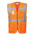 Portwest Berlin Hi Vis Executive Vest S Orange (Pack of 10) POW14539