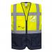 Portwest Warsaw Hi Vis Contrast Executive Vest 3XL YellowNavy (Pack of 10) POW15314