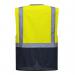 Portwest Warsaw Hi Vis Contrast Executive Vest 3XL YellowNavy (Pack of 10) POW15314