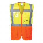 Portwest Prague Hi Vis Executive Vest S YellowOrange (Pack of 10) POW15315