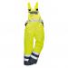 Portwest Hi Vis Breathable Contrast Rain Bib and Brace S YellowNavy POW16153