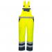 Portwest Hi Vis Breathable Contrast Rain Bib and Brace M YellowNavy POW16154