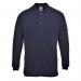 Portwest Flame Resistant Anti-Static Long Sleeve Polo Shirt L Navy POW16177