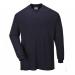 Portwest Flame Resistant Anti-Static Long Sleeve T-Shirt S Navy POW16181