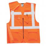 Portwest Hi Vis Zip Executive Vest L Orange (Pack of 10) POW16898