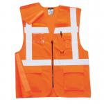 Portwest Hi Vis Zip Executive Vest M Orange (Pack of 10) POW16899