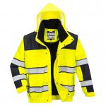 Portwest Hi Vis 3-in-1 Contrast Winter Bomber Jacket M YellowBlk POW17995