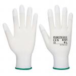 Portwest PU Fingertip Glove M White (Pack of 12) POW18132