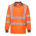 Portwest Hi Vis Polo Shirt LS XL Orange POW18184