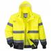 Portwest Hi Vis 3-in-1 Contrast Bomber Jacket XS YellowNavy POW18763