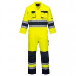 Portwest Nantes Hi Vis Contrast Work Coverall L YellowNavy POW19172