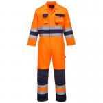 Portwest Nantes Hi Vis Contrast Work Coverall L OrangeNavy POW19178