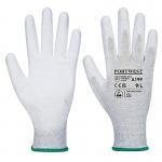 Portwest Anti-Static PU Palm Glove 1 Pair Grey Small (Pack of 12) A199GRRS POW19848