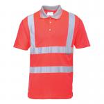 Portwest Hi Vis Polo Shirt SS L Red POW20110